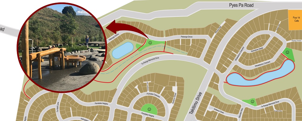Location of new water park at The Lakes Tauranga
